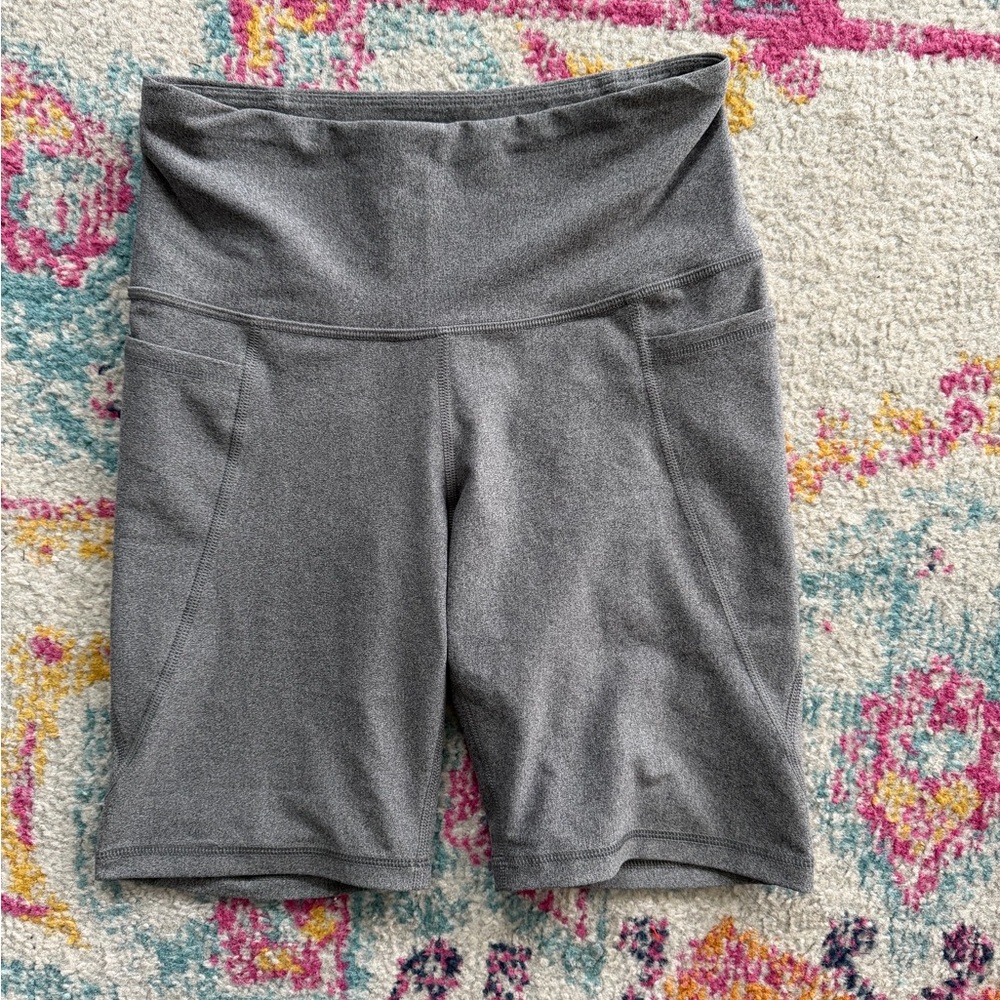Old Navy Gray High-Waist Bike Shorts
